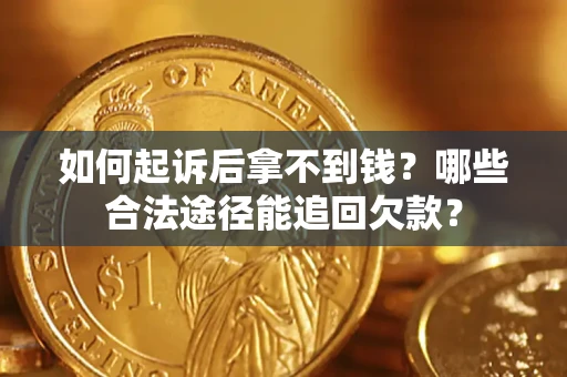武汉如何起诉后拿不到钱？哪些合法途径能追回欠款？