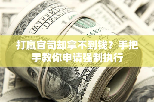 武汉打赢官司却拿不到钱？手把手教你申请强制执行