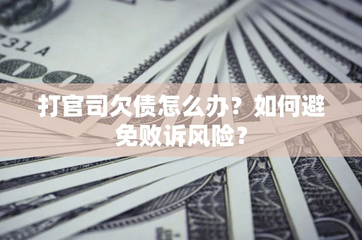 武汉打官司欠债怎么办？如何避免败诉风险？