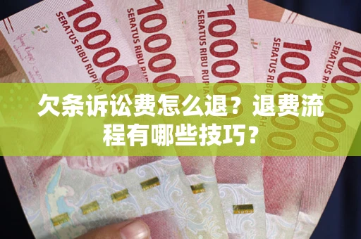 武汉欠条诉讼费怎么退？退费流程有哪些技巧？