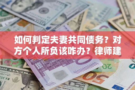 武汉如何判定夫妻共同债务？对方个人所负该咋办？律师建议