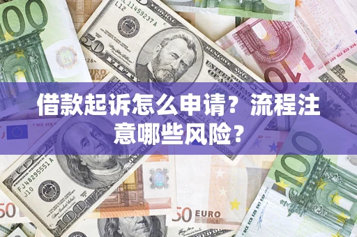 武汉借款起诉怎么申请？流程注意哪些风险？