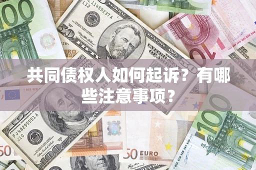 武汉共同债权人如何起诉？有哪些注意事项？