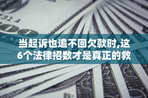 武汉当起诉也追不回欠款时,这6个法律招数才是真正的救命稻草