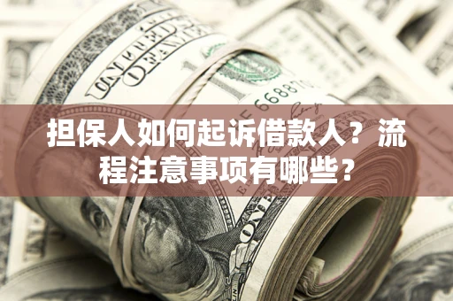 武汉担保人如何起诉借款人？流程注意事项有哪些？